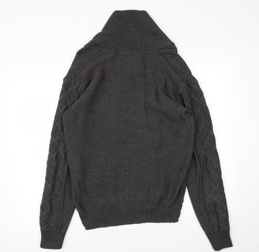 dr wash Mens Grey Pullover Jumper Size L
