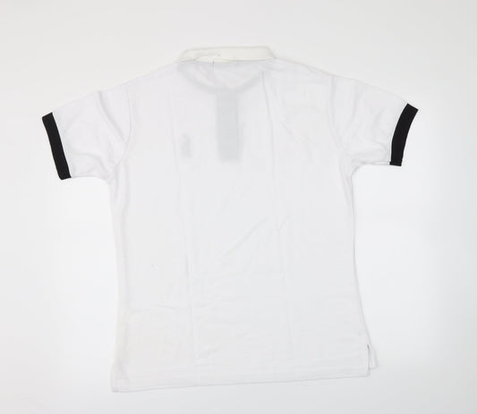 lyon becker Mens White Polo Size L
