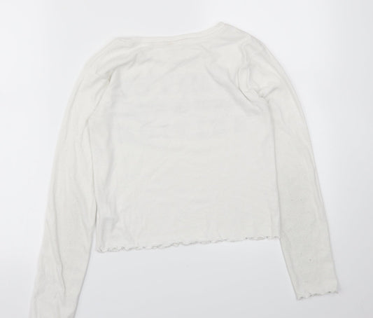 Primark Girls White Basic T-Shirt Size 10-11 Years