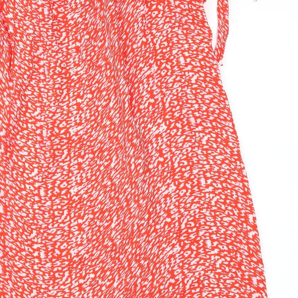 Papaya Womens Red Polka Dot Fit & Flare Size 10