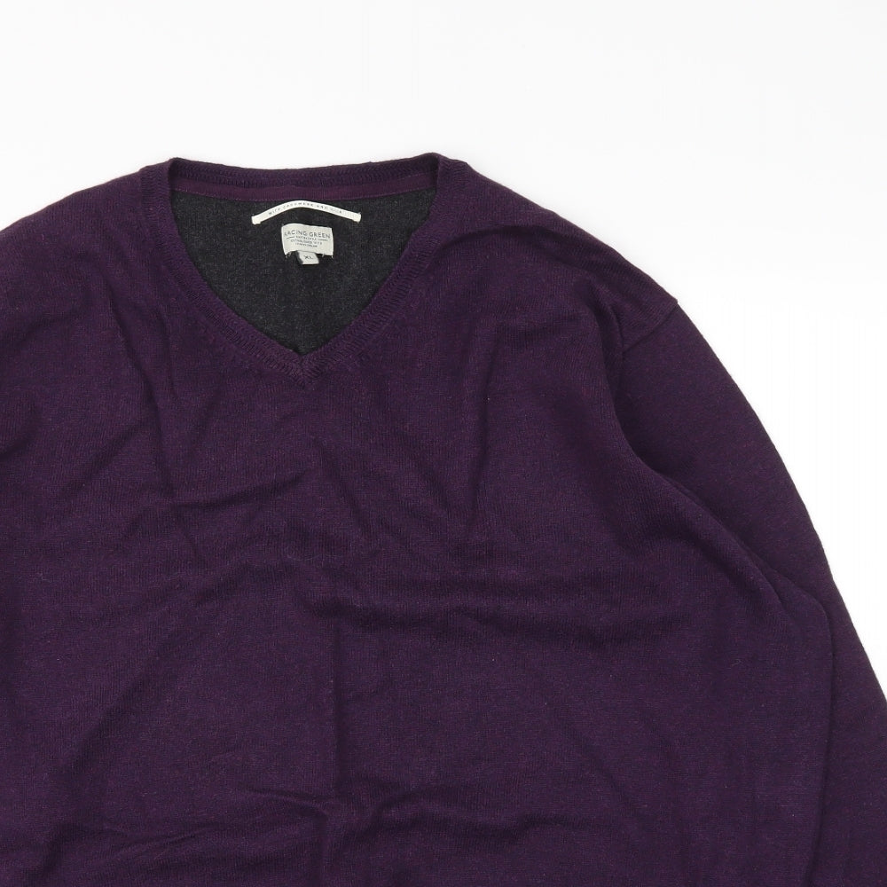 Racing Green Mens Purple Pullover Sweatshirt Size XL