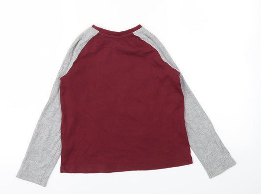 George Boys Red Animal Print Basic T-Shirt Size 8-9 Years