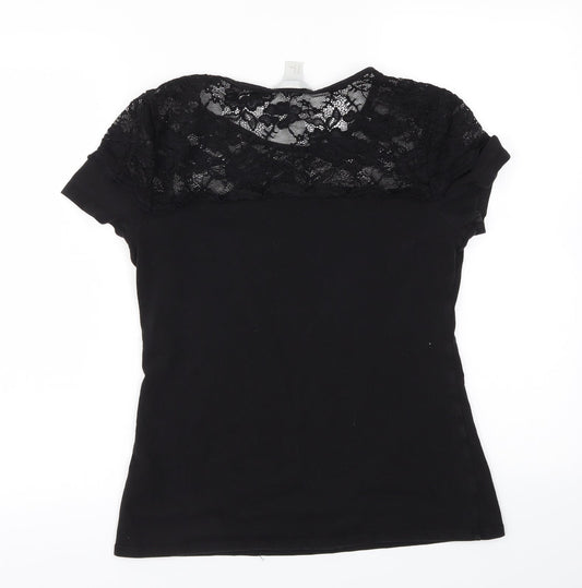 H&M Womens Black Basic T-Shirt Size M