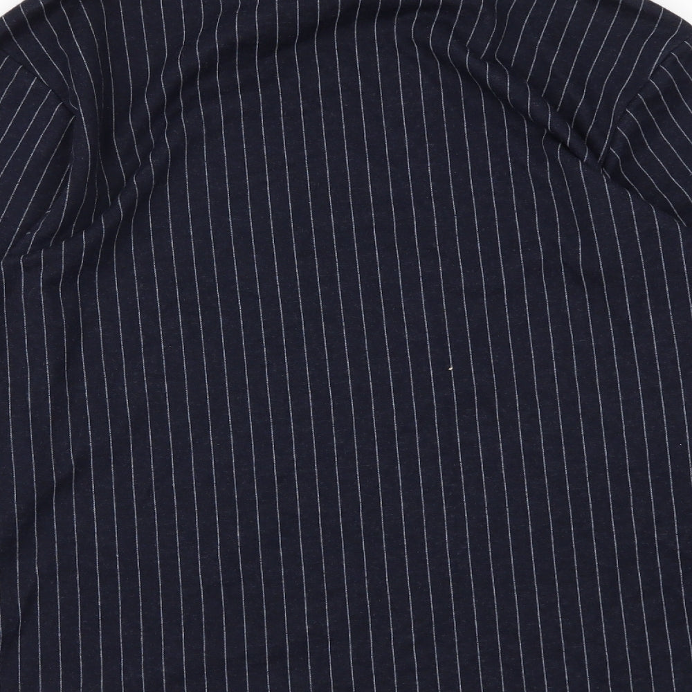 COUTURE CLUB Mens Blue Striped Pullover Hoodie Size XS