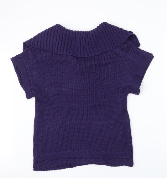 Chloe White Womens Purple Full Zip Jumper Size 14