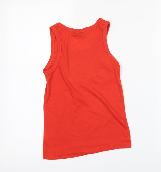 Lee Cooper Boys Orange Basic T-Shirt Size 7-8 Years