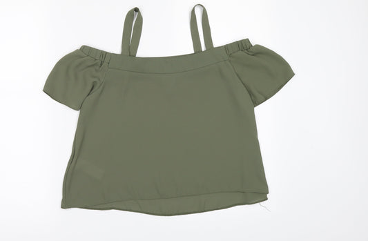 New Look Girls Green Cropped Blouse Size 2 Years