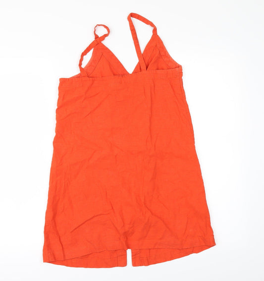 Topshop Womens Orange A-Line Size 8