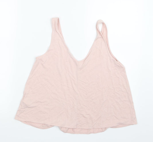 Topshop Womens Pink Cropped T-Shirt Size 8