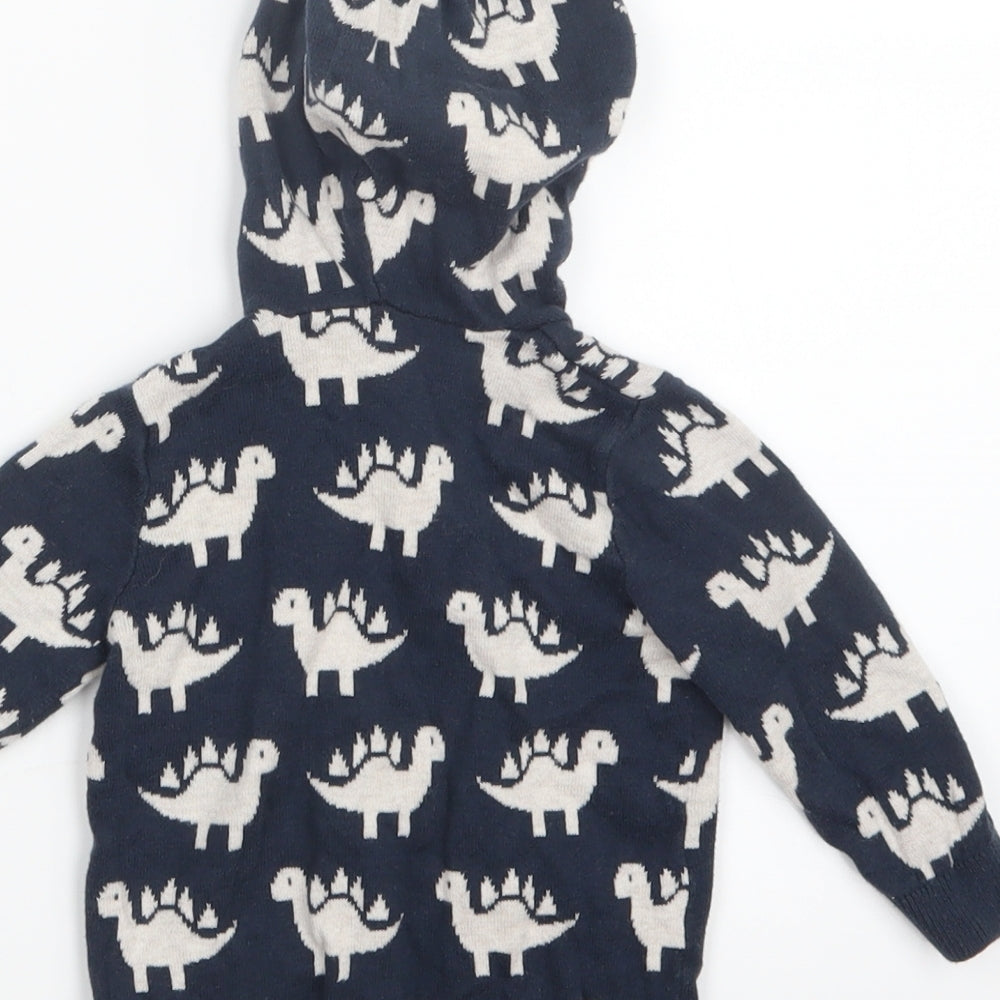 George Boys Blue Geometric Knit Pullover Jumper Size 6-9 Months - Hoodie
