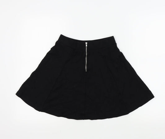 H&M Girls Black Colourblock Flare Skirt Size S