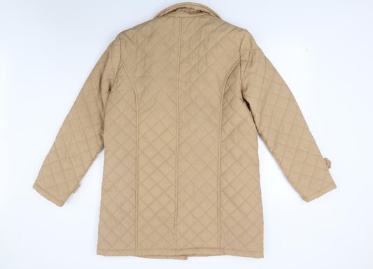 Nightingales Womens Brown Quilted Coat Size 16