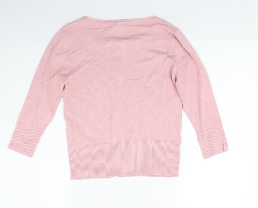 Select Womens Pink Knit Cardigan Jumper Size 8