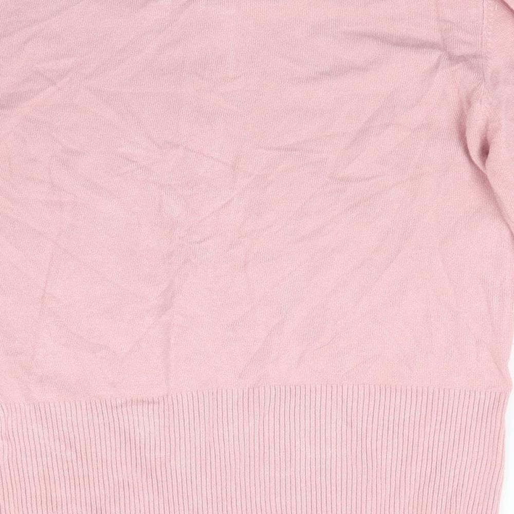 Select Womens Pink Knit Cardigan Jumper Size 8