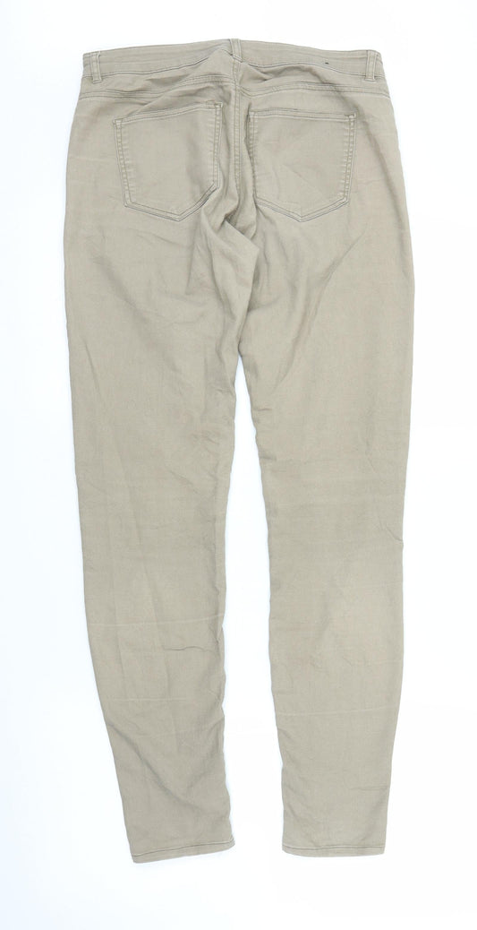 H&M Womens Beige Denim Skinny Jeans Size 8 L28 in