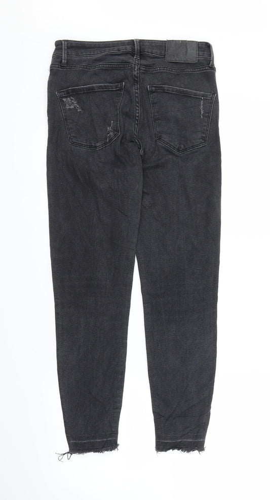 Zara Womens Black Denim Skinny Jeans Size 8 L23 in