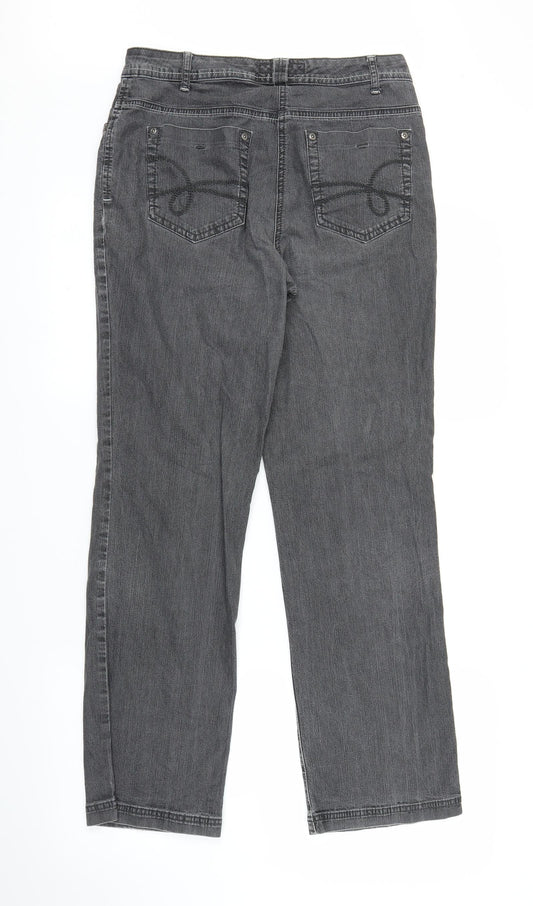 Missmatch Womens Grey Denim Straight Jeans Size 10 L28 in