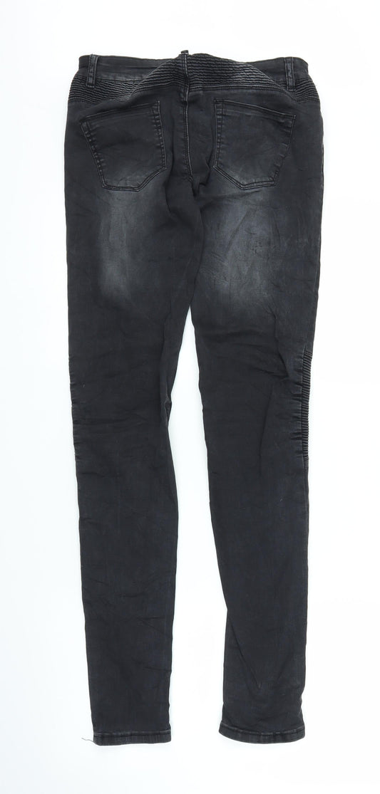 Madonna Womens Black Denim Jegging Jeans Size M L30 in