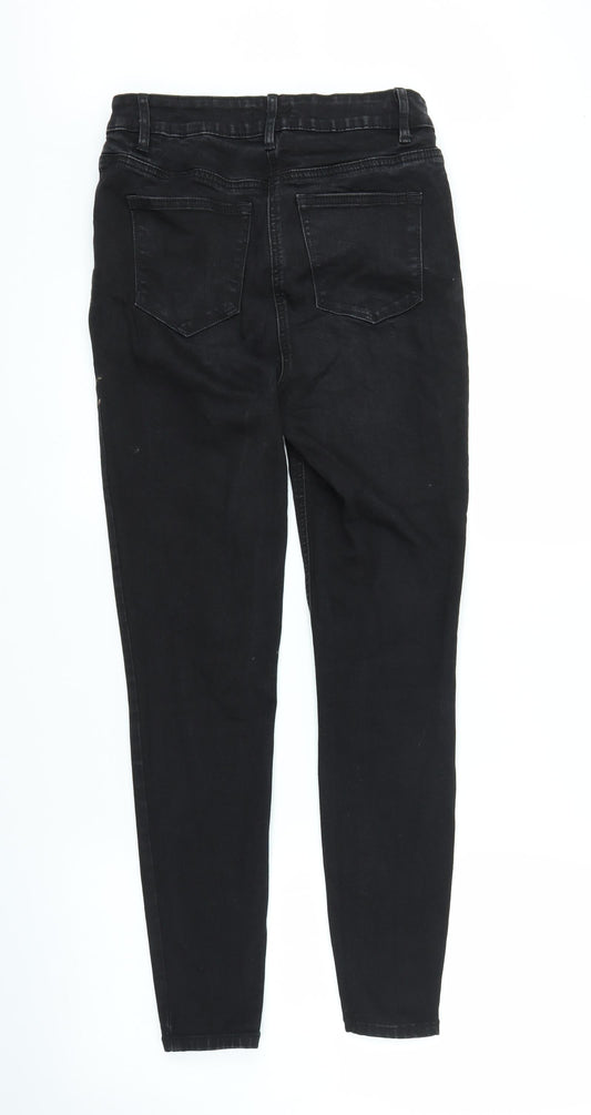 Papaya Womens Black Denim Skinny Jeans Size 12 L27 in