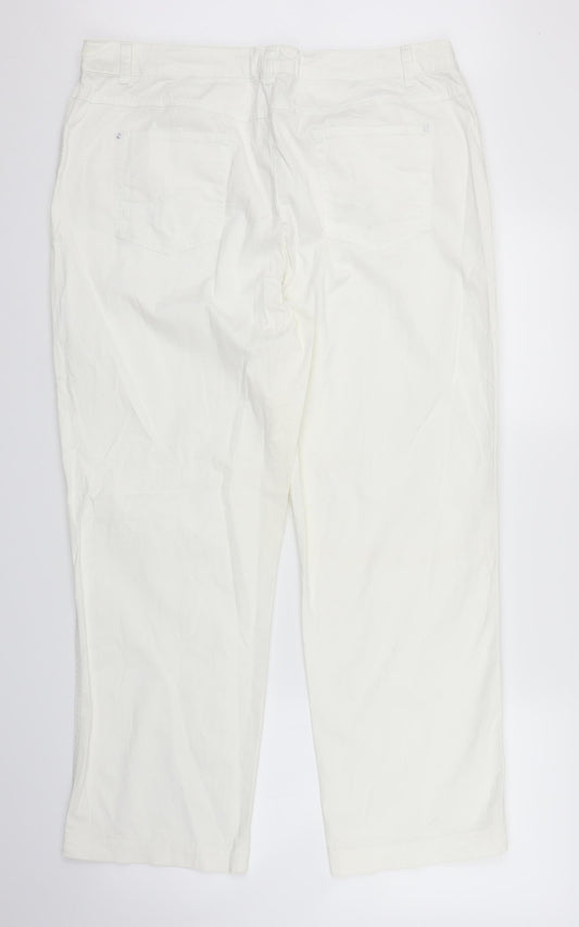 Preworn Womens White Denim Straight Jeans Size XL L26 in