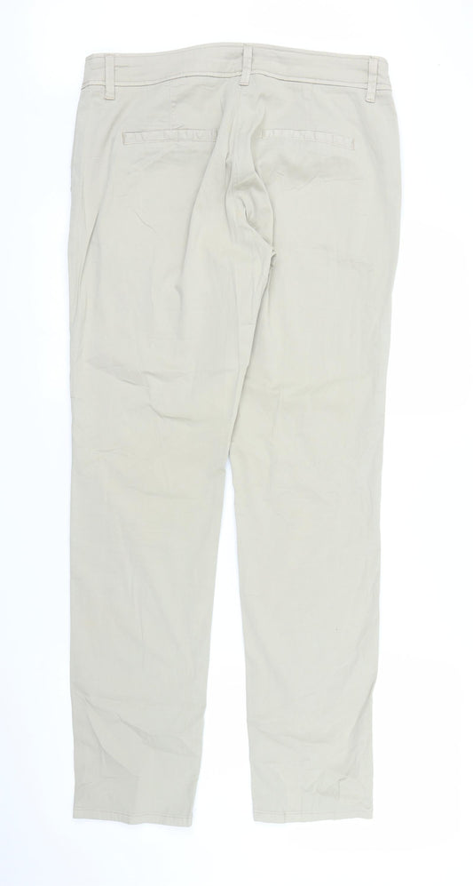 Mangunn Womens Beige Carpenter Trousers Size 10 L30 in