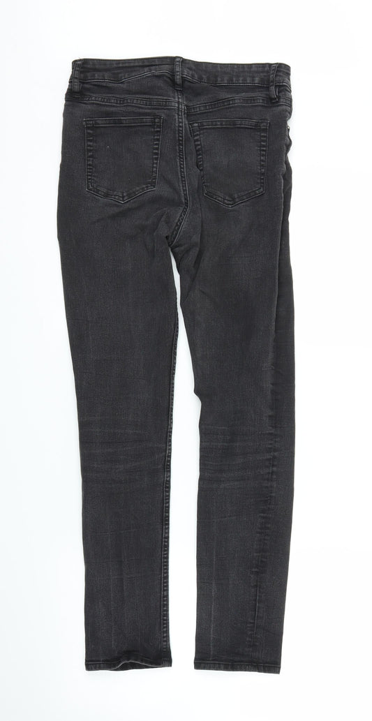 H&M Womens Black Denim Skinny Jeans Size 8 L25 in