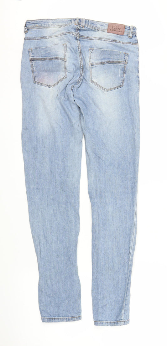 House Womens Blue Denim Skinny Jeans Size 10 L27 in