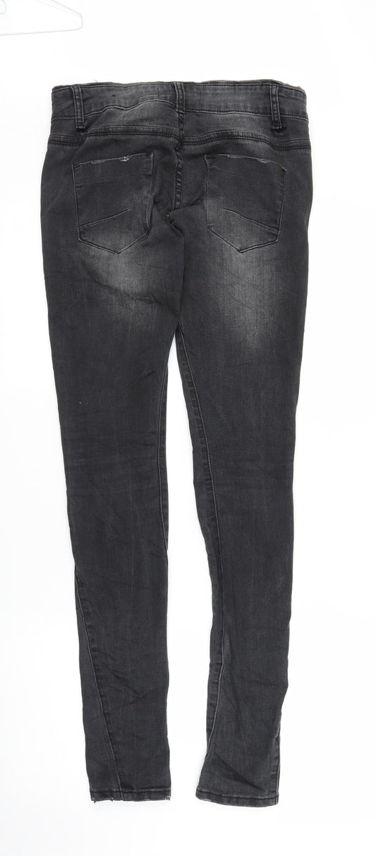 My Holly Womens Grey Denim Skinny Jeans Size M L32 in