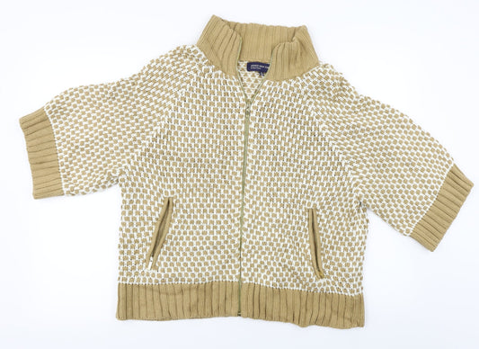 Jones New York  Womens Beige   Full Zip Jumper Size M