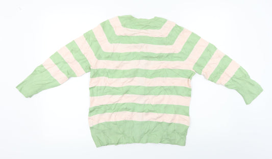 Gap Womens Beige Striped Cardigan Jumper Size M