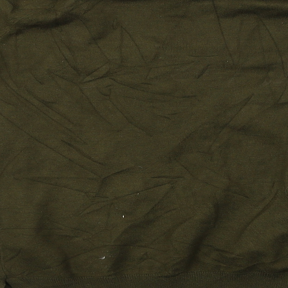Topshop Womens Green Floral Pullover Jumper Size 8