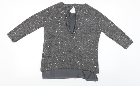 Zara Knit Womens Grey Pullover Jumper Size M