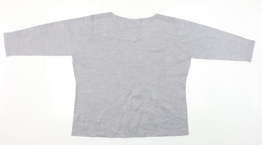 hle Womens Grey Pullover Jumper Size XL