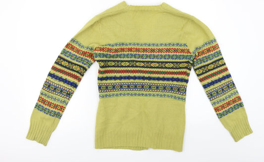 diversion Womens Yellow Cardigan Jumper Size M