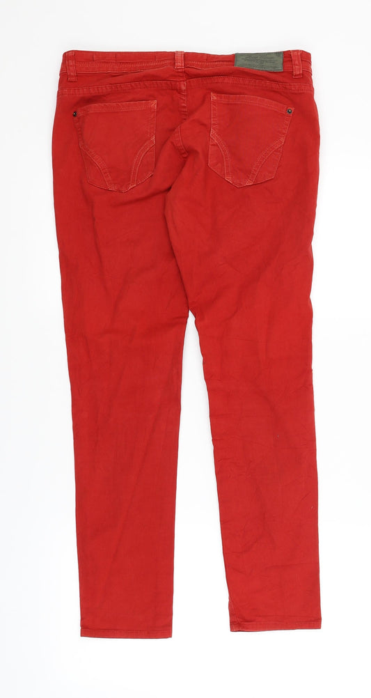 Leana Woman Womens Red Skinny Jeans Size 8 L27 in