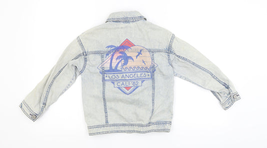 NEXT Girls Blue Denim Jacket Size 8 Years - LA California