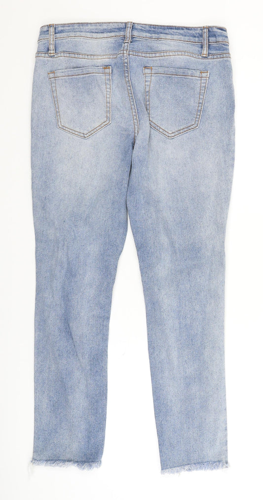Ashley Mason Womens Blue Denim Skinny Jeans Size 8 L26 in
