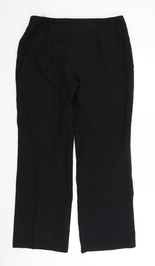 Marks and Spencer Womens Black Dress Pants Trousers Size 12 L27 in