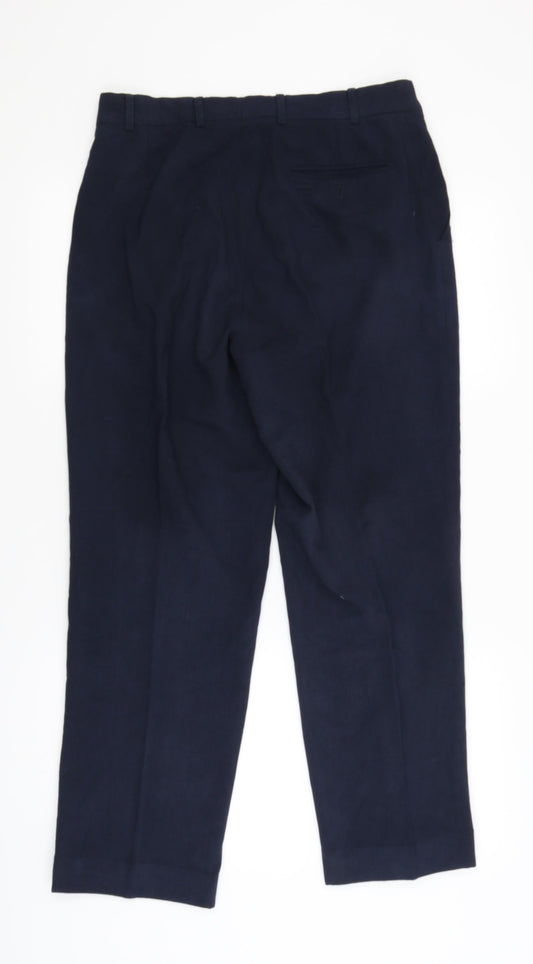 Dimensions Mens Blue Chino Trousers Size 32 in L26 in