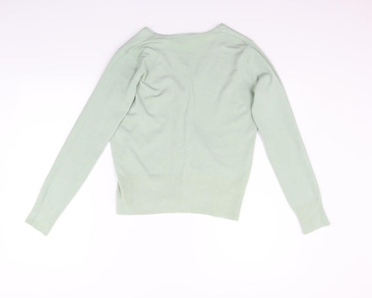 Amartanto Womens Green Cardigan Jumper Size 12