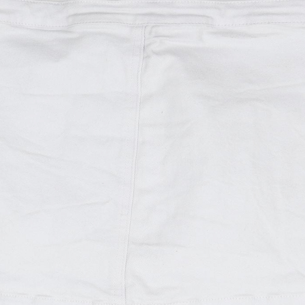 Boohoo Womens White Flare Skirt Size 14