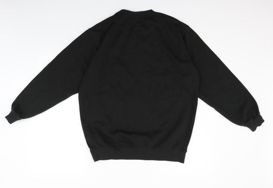 Uneek Mens Black Pullover Jumper Size M