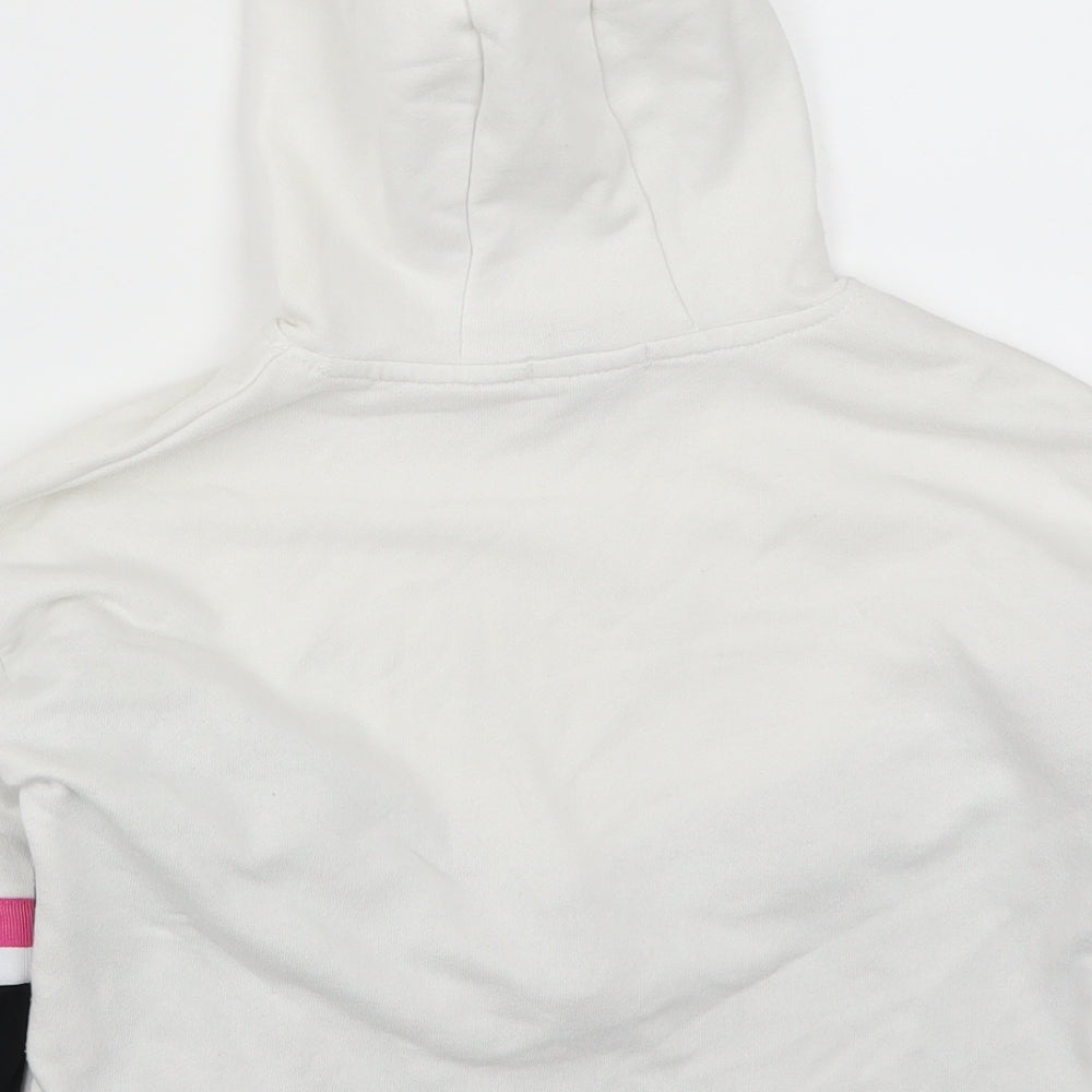 Primark Girls White Striped Pullover Hoodie Size 8-9 Years - California