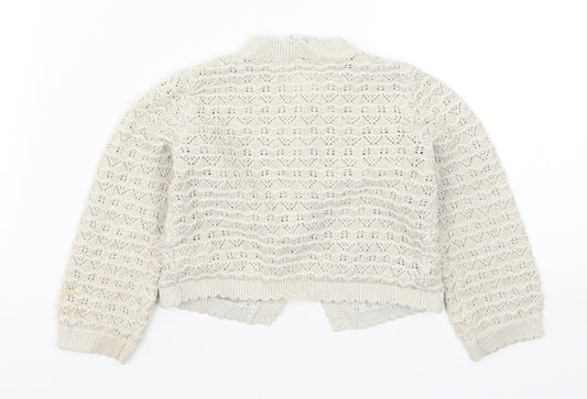 Mini Club Boys Beige Cardigan Jumper Size 9-10 Years