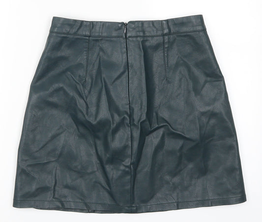New Look Womens Green A-Line Skirt Size 8