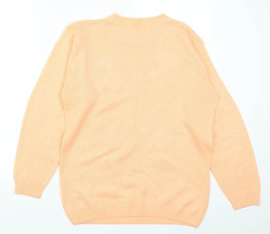 LC Womens Orange Pullover Jumper Size 10