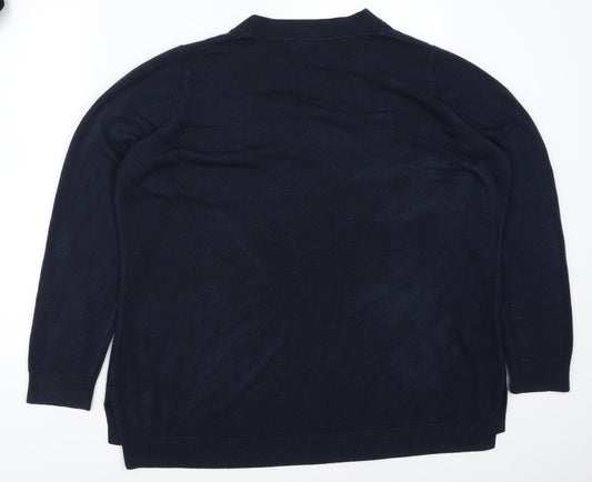 Matalan Womens Blue Pullover Jumper Size 20