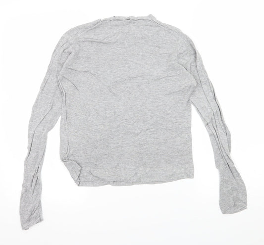 Zara Womens Grey Knit Pullover Jumper Size L