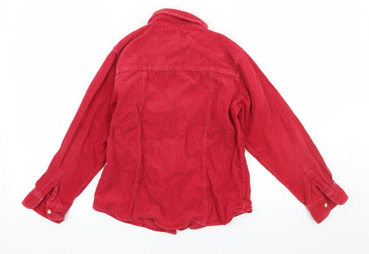 Hawkshead Boys Red Corduroy Basic Button-Up Size 9-10 Years
