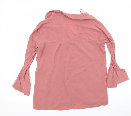 Straivarius Womens Pink Basic Blouse Size M